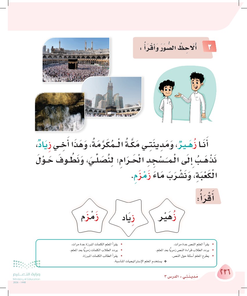 صورة صفحة ٢٣٦ من كتاب لغتي، حرف الزاي، كاملة كما في المصدر